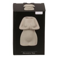 Kermaik-Vase Womens Body Weiß 8,5 x 6,5 x 12,5 cm