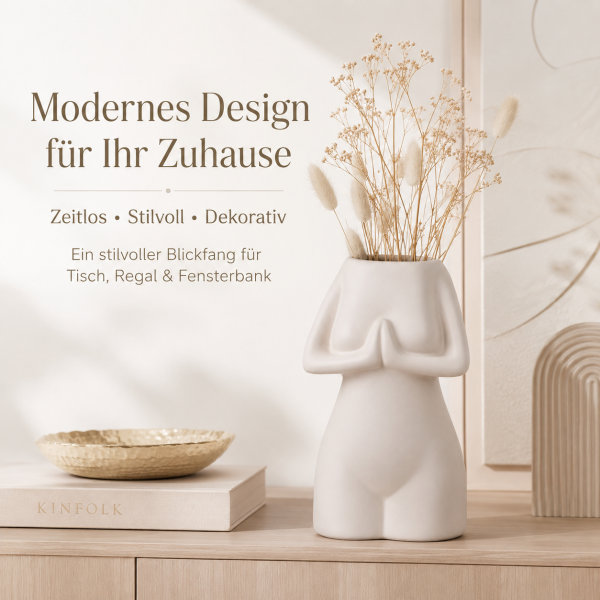 Keramik-Vase „Women’s Body“ – Deko-Vase 18 cm, 500 ml