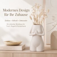Keramik-Vase „Women’s Body“ Weiß – Deko-Vase 18 cm, 500 ml