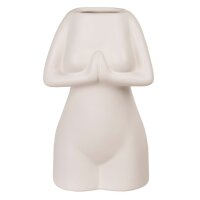 Kermaik-Vase Womens Body Weiß 11 x 9 x 18 cm