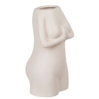 Kermaik-Vase Womens Body Weiß 11 x 9 x 18 cm