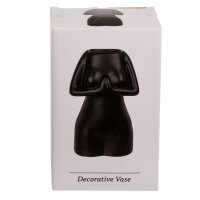 Kermaik-Vase Womens Body Schwarz 11 x 9 x 18 cm