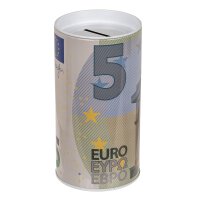 Metall-Spardose 5€-Note