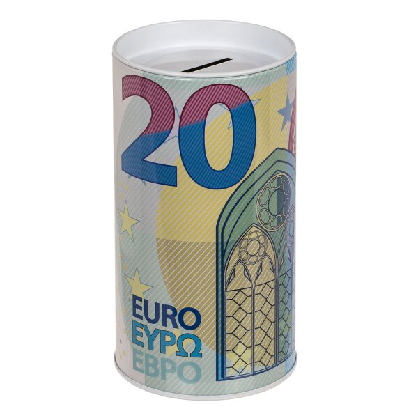 Metall-Spardose 20€-Note