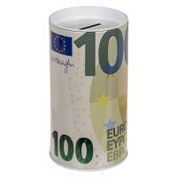 Metall-Spardose 100€-Note