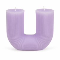 Kerze in U-Form Pastellfarben