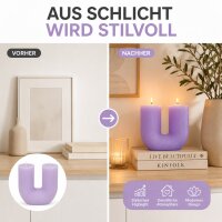 Kerze in U-Form Pastell Lila