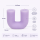 Kerze in U-Form Pastell Lila