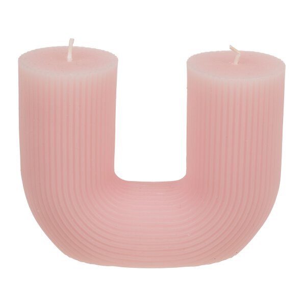 Kerze in U-Form Pastell Pink