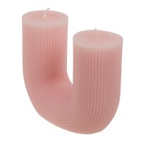 Kerze in U-Form Pastell Pink