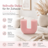 Kerze in U-Form Pastell Pink