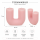 Kerze in U-Form Pastell Pink