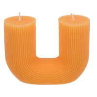 Kerze in U-Form Pastell Apricot