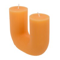 Kerze in U-Form Pastell Apricot