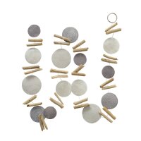 Capiz-Girlande Muscheldekoration mit Treibholz bemalt 180cm