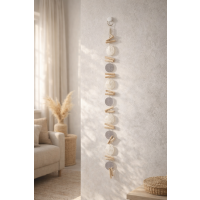 Capiz-Girlande Muscheldekoration mit Treibholz bemalt 180cm