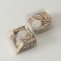 Capiz-Girlande Muscheldekoration mit Treibholz bemalt 180cm