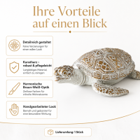 Dekofigur Quila Schildkröte 2-fach sortiert aus Kunstharz