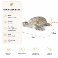 Dekofigur Quila Schildkröte 2-fach sortiert aus Kunstharz
