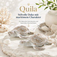 Dekofigur Quila Schildkröte 2-fach sortiert aus Kunstharz