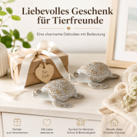 Dekofigur Quila Schildkröte 2-fach sortiert aus Kunstharz