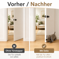 Türstopper "Wuffi" 38x15x18 cm Zufällige Farbauswahl Grau oder Braun