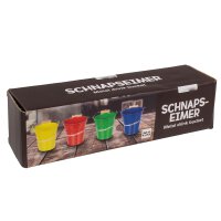 Schnapseimer Metall 4er-SET Bunt 8cl