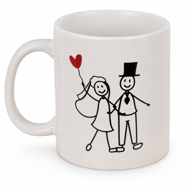 Becher „So Much in Love“ 300 ml – romantische Tasse aus Steingut