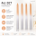 Spitzkerze mit Farbverlauf 4er-SET Pastellfarben Apricot/Grau