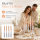 Spitzkerze mit Farbverlauf 4er-SET Pastellfarben Apricot/Grau