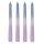 Spitzkerze mit Farbverlauf 4er-SET Pastellfarben Lila/Blau