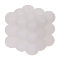 Bubble-Kerze Weiß 6 x 5,5 cm