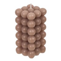 Bubble Kerze Braun 6 x 12 cm
