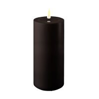 LED Kerze Outdoor Schwarz 7,5 x 15 cm