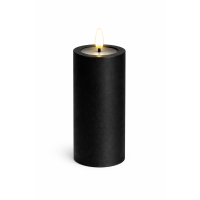 LED Kerze Outdoor Schwarz 7,5 x 15 cm