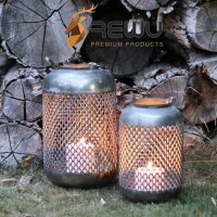 LED Kerze Outdoor Schwarz 7,5 x 15 cm