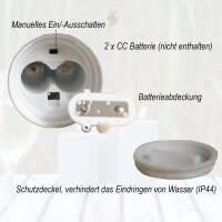 LED Kerze Outdoor Schwarz 7,5 x 20 cm