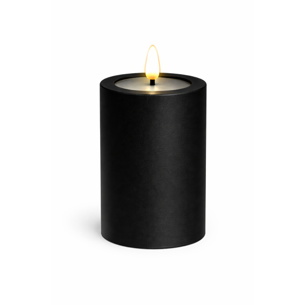 LED Kerze Outdoor Schwarz 10 x 15 cm