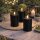 LED Kerze Outdoor Schwarz 10 x 15 cm