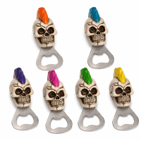 Totenkopf-Flaschenöffner aus Metall – Skull Kapselheber Farbe zufällig