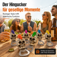 Totenkopf-Flaschenöffner aus Metall – Skull Kapselheber Farbe zufällig