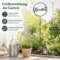 Gartenstab Schild - Heimat - Schriftzug Metallschild H: 128cm