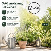 Gartenstab Schild - Heimat - Schriftzug Metallschild H: 128cm