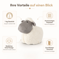 Türstopper Schaf aus Stoff mit schwerer Füllung Türsack für den Boden