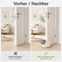 Türstopper Schaf aus Stoff mit schwerer Füllung Türsack für den Boden