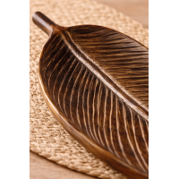 Dekotablett Leafy Blattform 50 x 18 x 2 cm