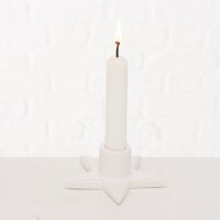 Boltze Home Kerzenständer Odessia Sternenform - Weiß