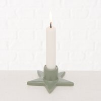 Boltze Home Kerzenständer Odessia Sternenform - Dunkelgrün