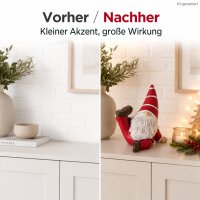 Witzige Weihnachtsfigur 13x7,5x12cm Rot Weihnachtsrot Kunstharz Yoga