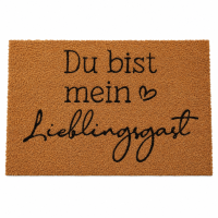 Fußmatte aus Kokos 60x40 cm Aufschrift Du bist mein Lieblingsgast
